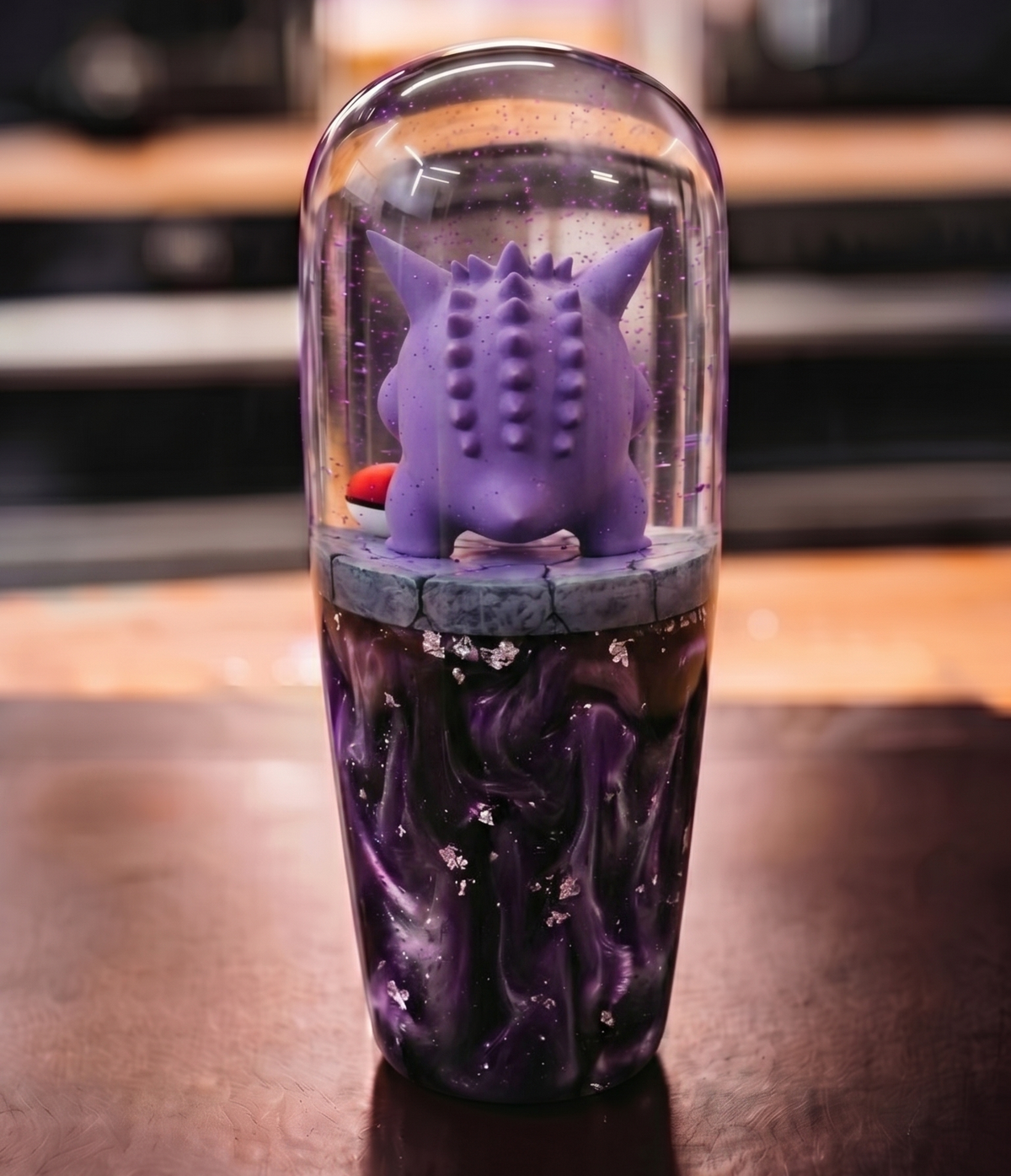 Gengar resin LED shift knob (back)