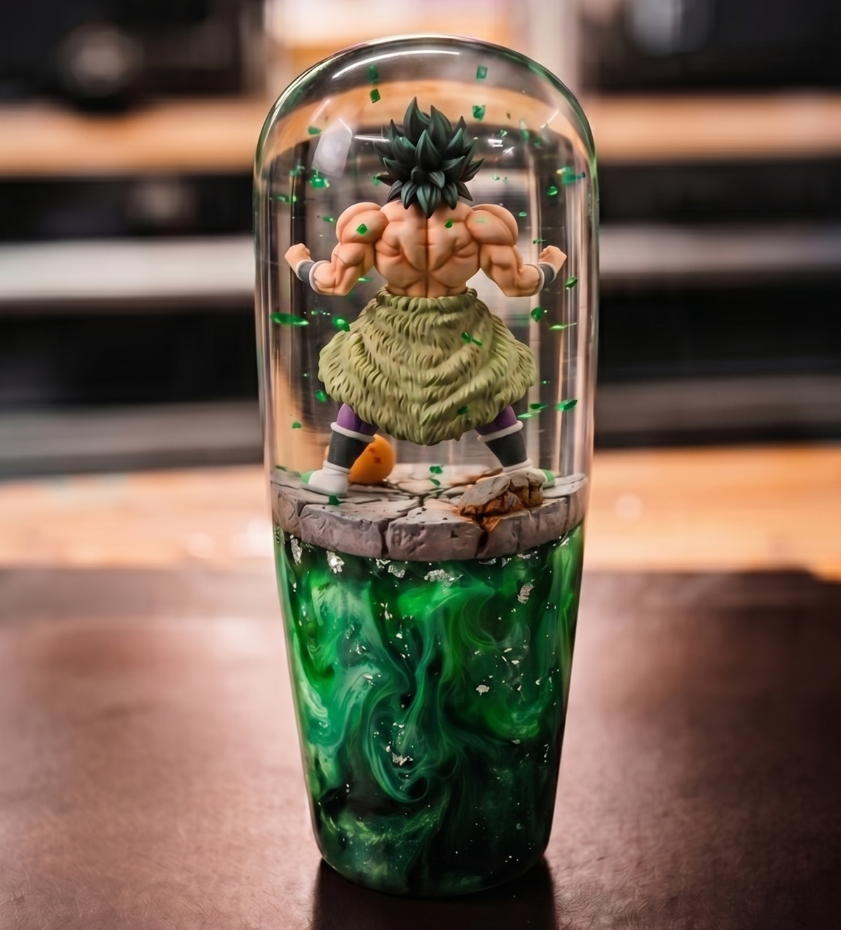 Broly resin LED shift knob (back)